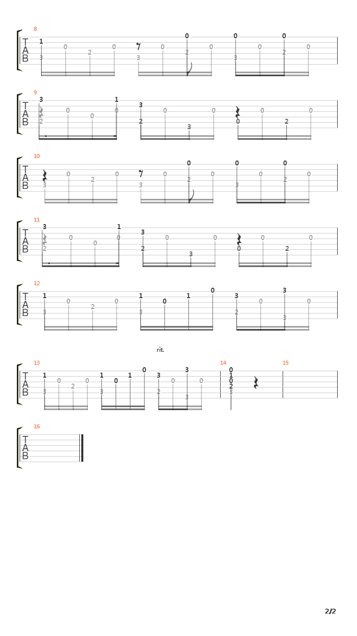 Opus 30 No 19吉他谱