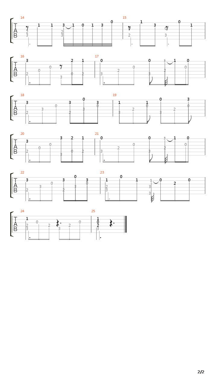 Opus 30 No 28 Andantino吉他谱