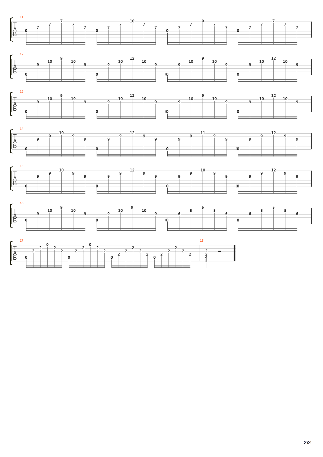 Opus 48 No 12吉他谱