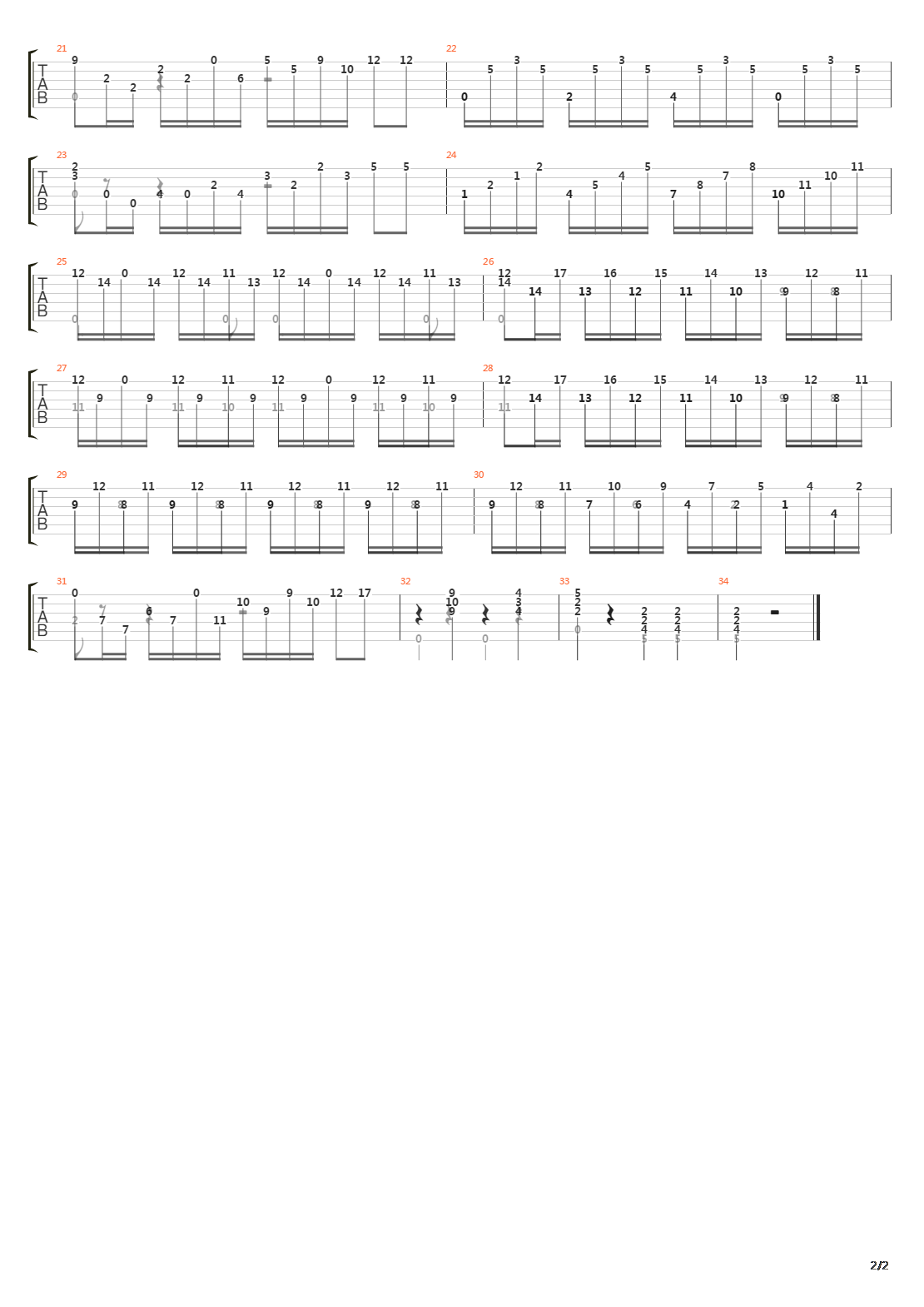 Opus 48 No 16吉他谱