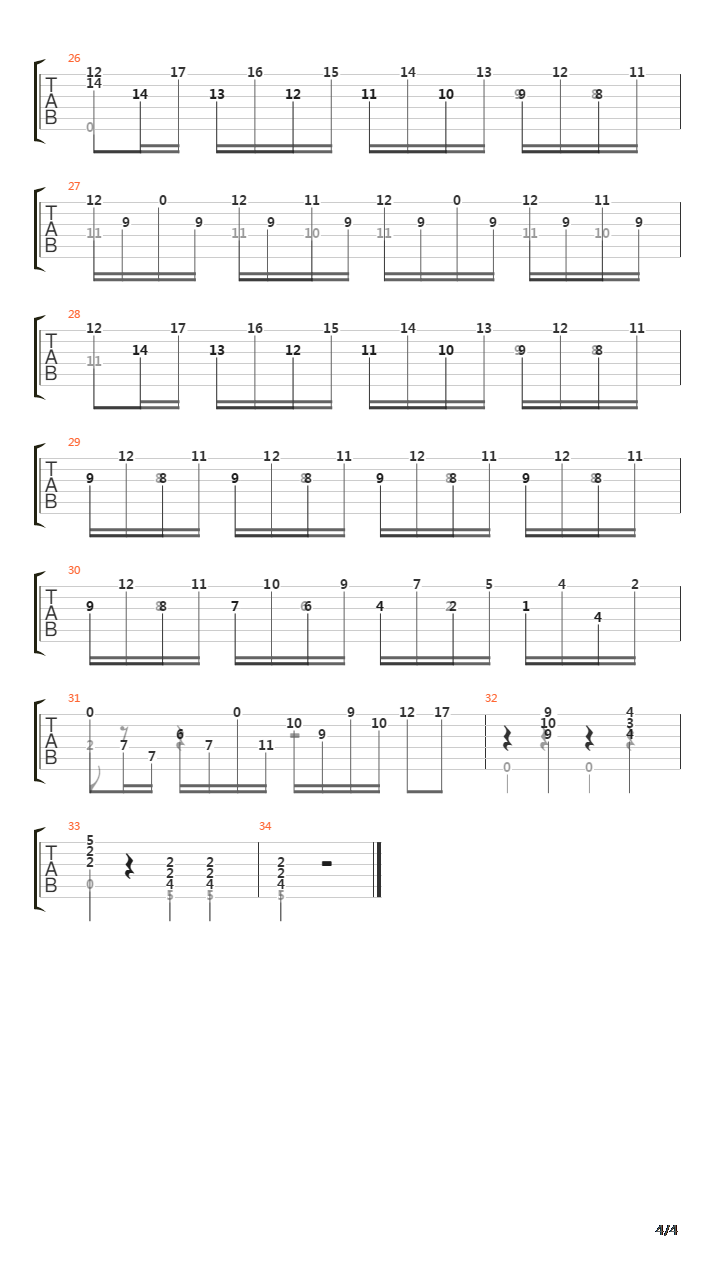 Opus 48 No 16吉他谱