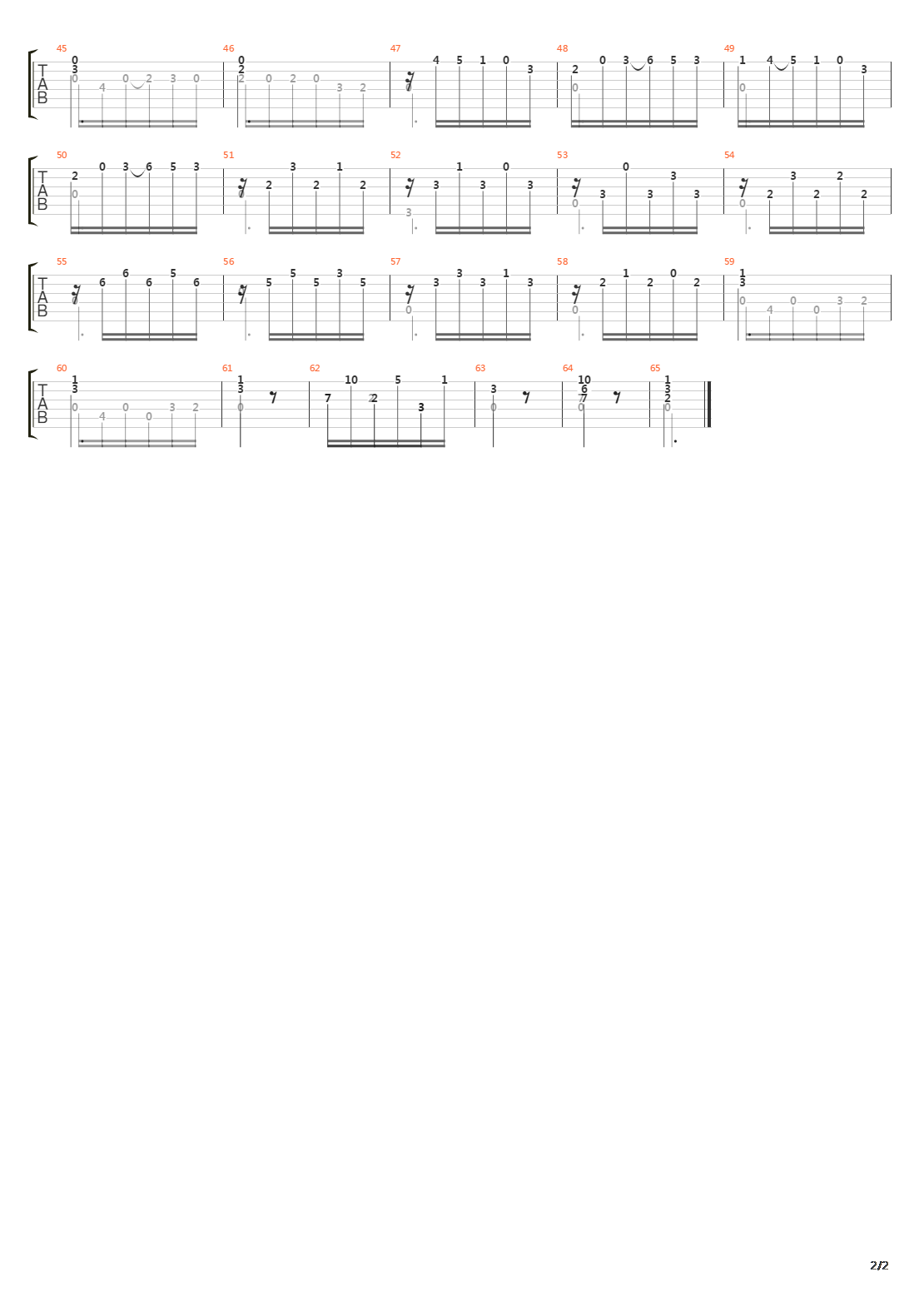 Opus 48 No 17吉他谱