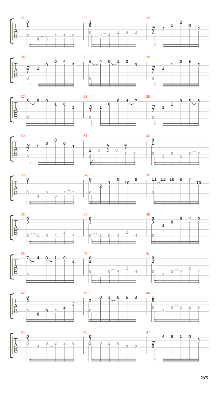 Opus 48 No 17吉他谱