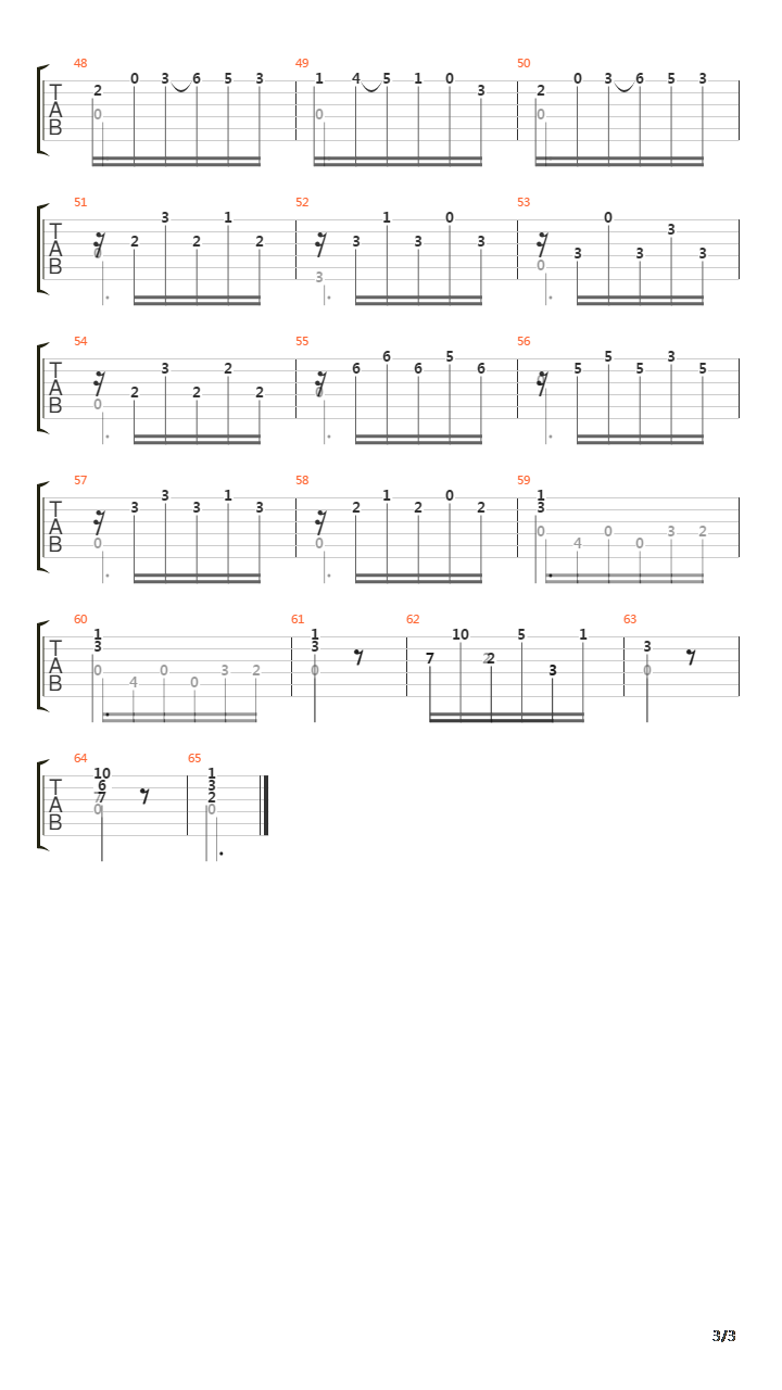 Opus 48 No 17吉他谱