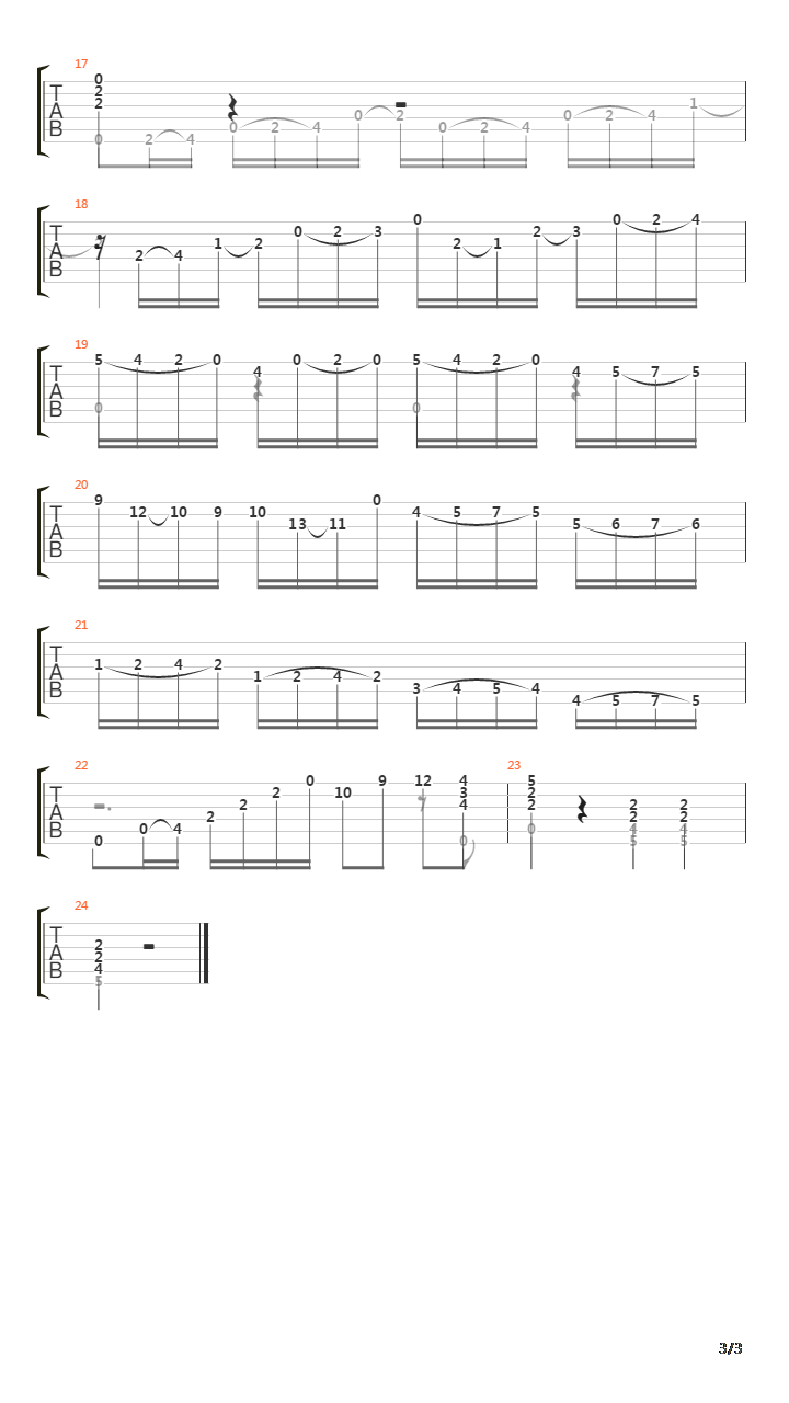 Opus 48 No 18吉他谱