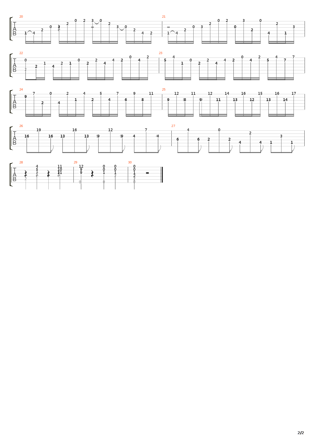 Opus 48 No 22吉他谱