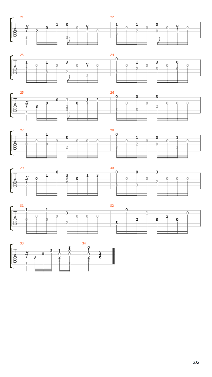 Opus 50 No 2吉他谱