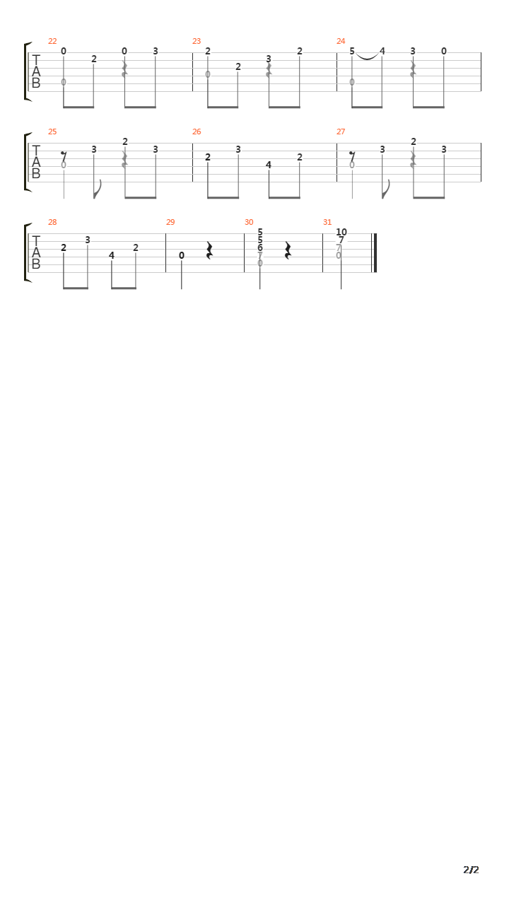 Opus 50 No 10吉他谱