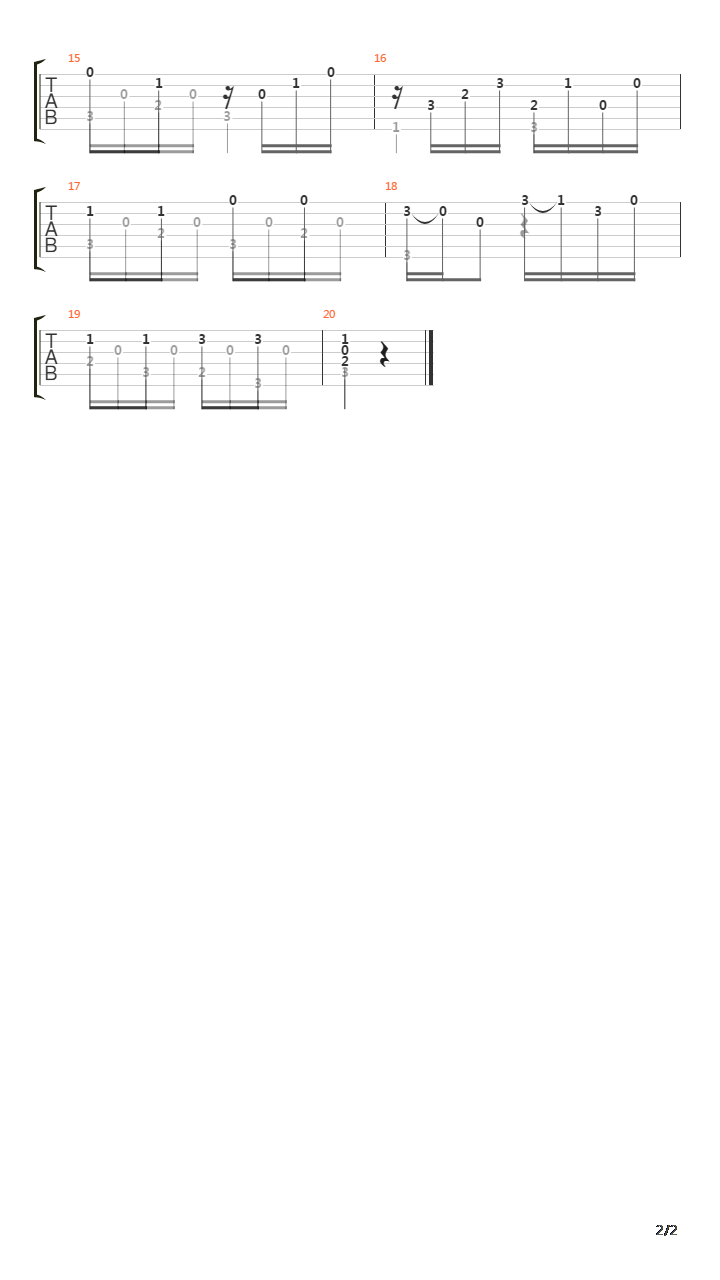 Opus 50 No 16吉他谱