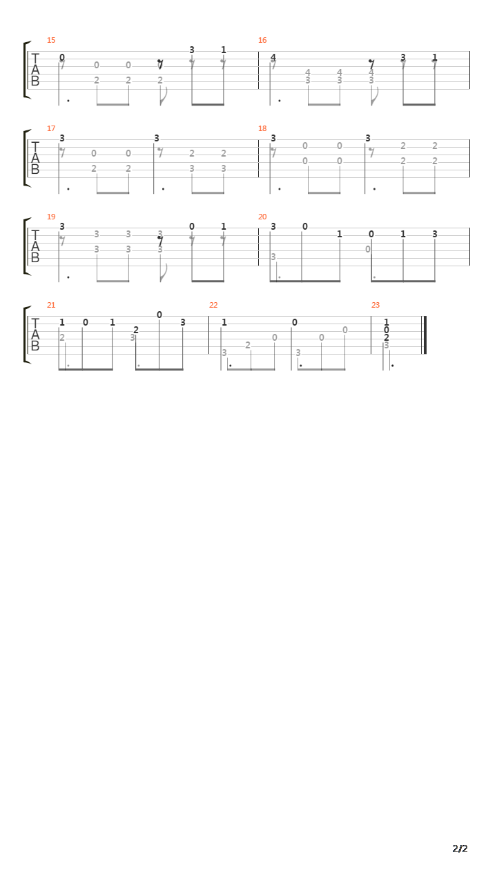 Opus 51 Etude No 2吉他谱