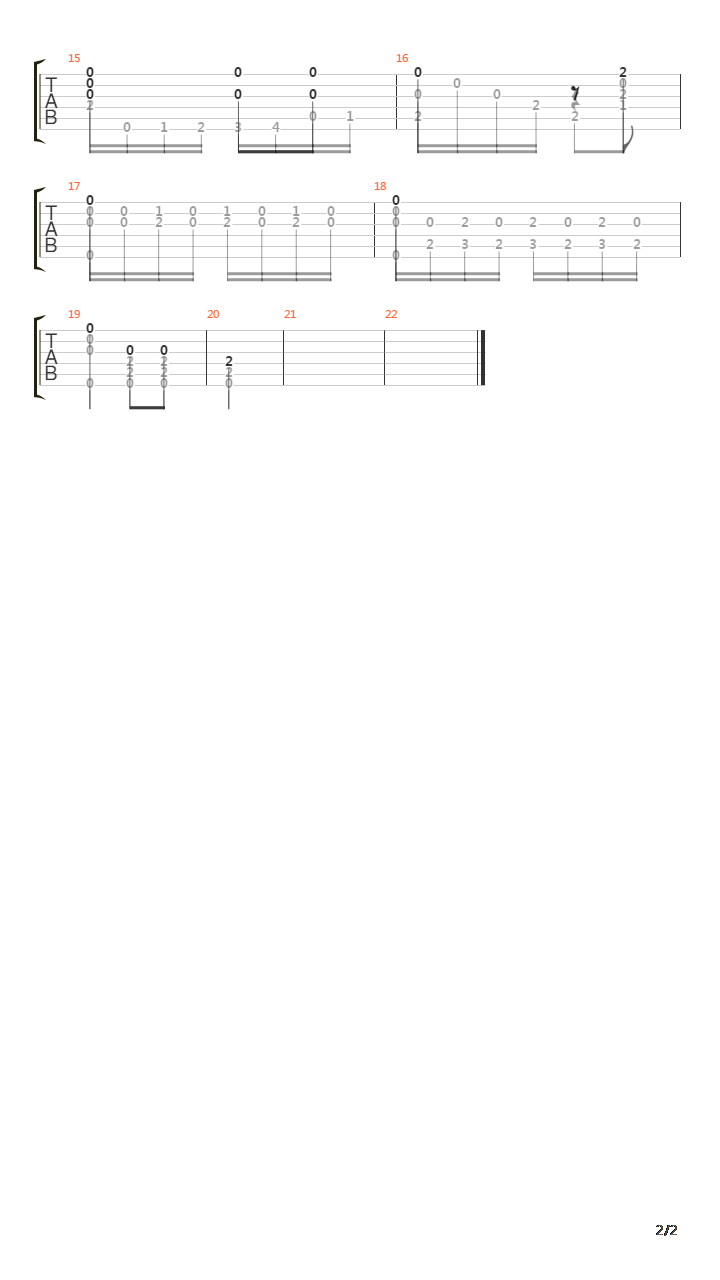 Opus 51 No 5 Andantino吉他谱