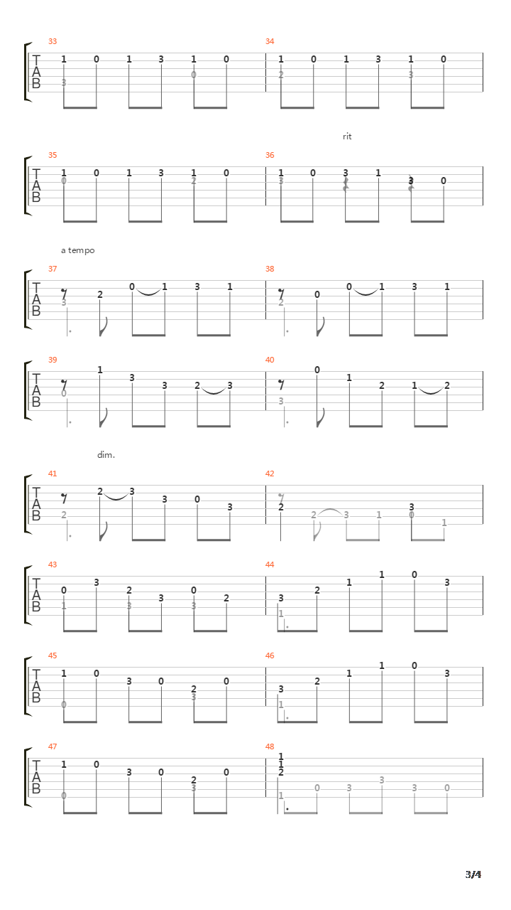 Opus 51 No 13 Allegretto吉他谱