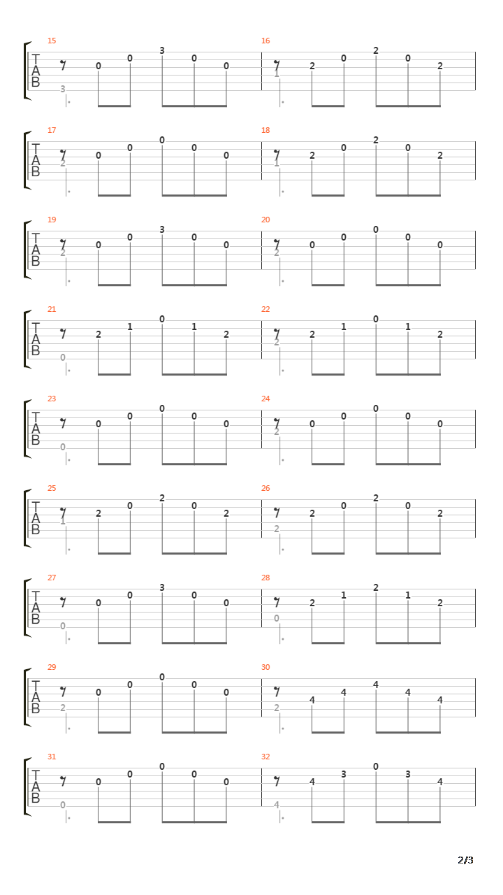 Opus 100 No 2吉他谱