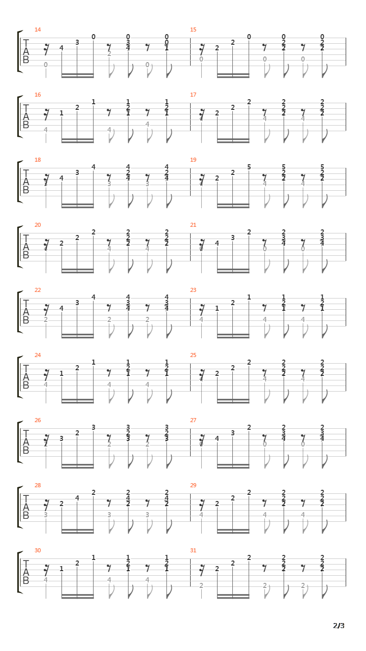 Opus 100 No 4吉他谱