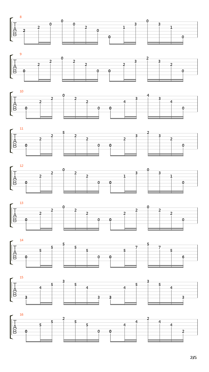 Opus 100 No 14吉他谱