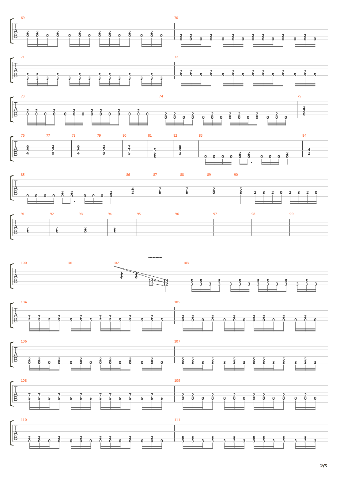 Satura吉他谱