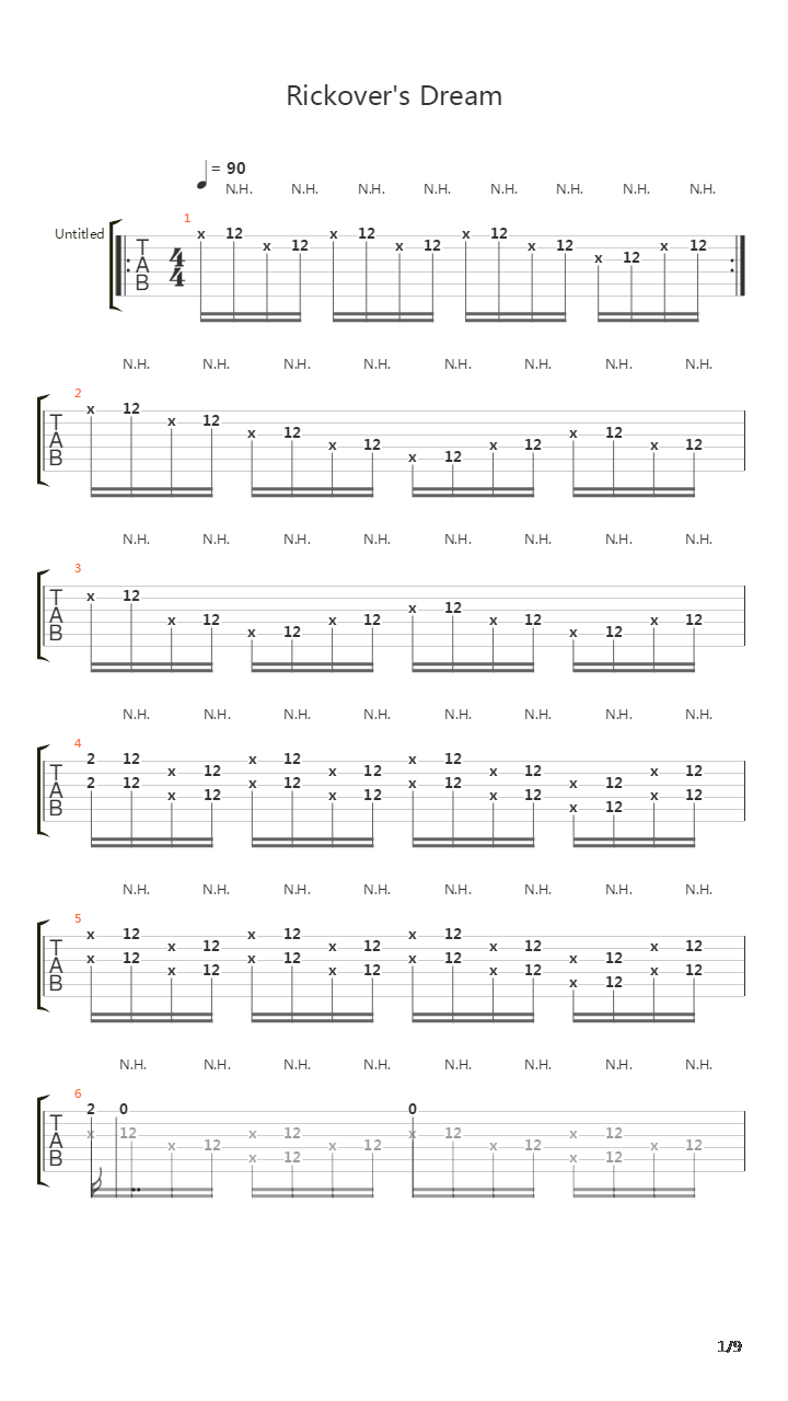 Rickovers Dream吉他谱