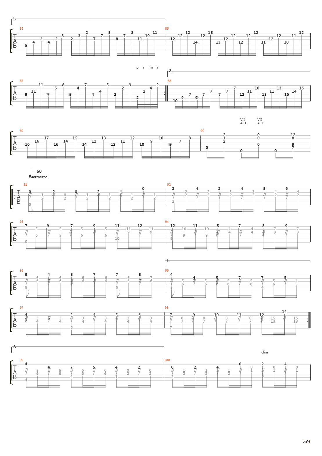 Opus 15 Variaciones Sobre Un Tema De Sor吉他谱