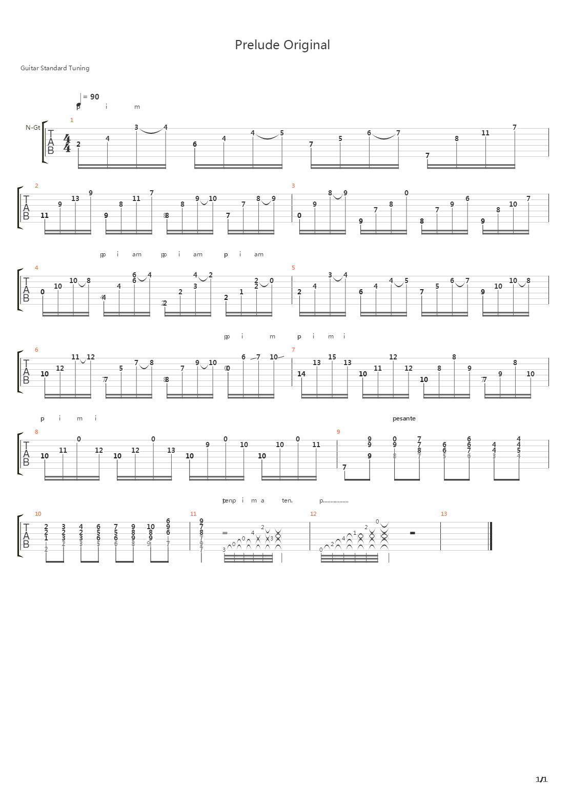 Prelude Original吉他谱