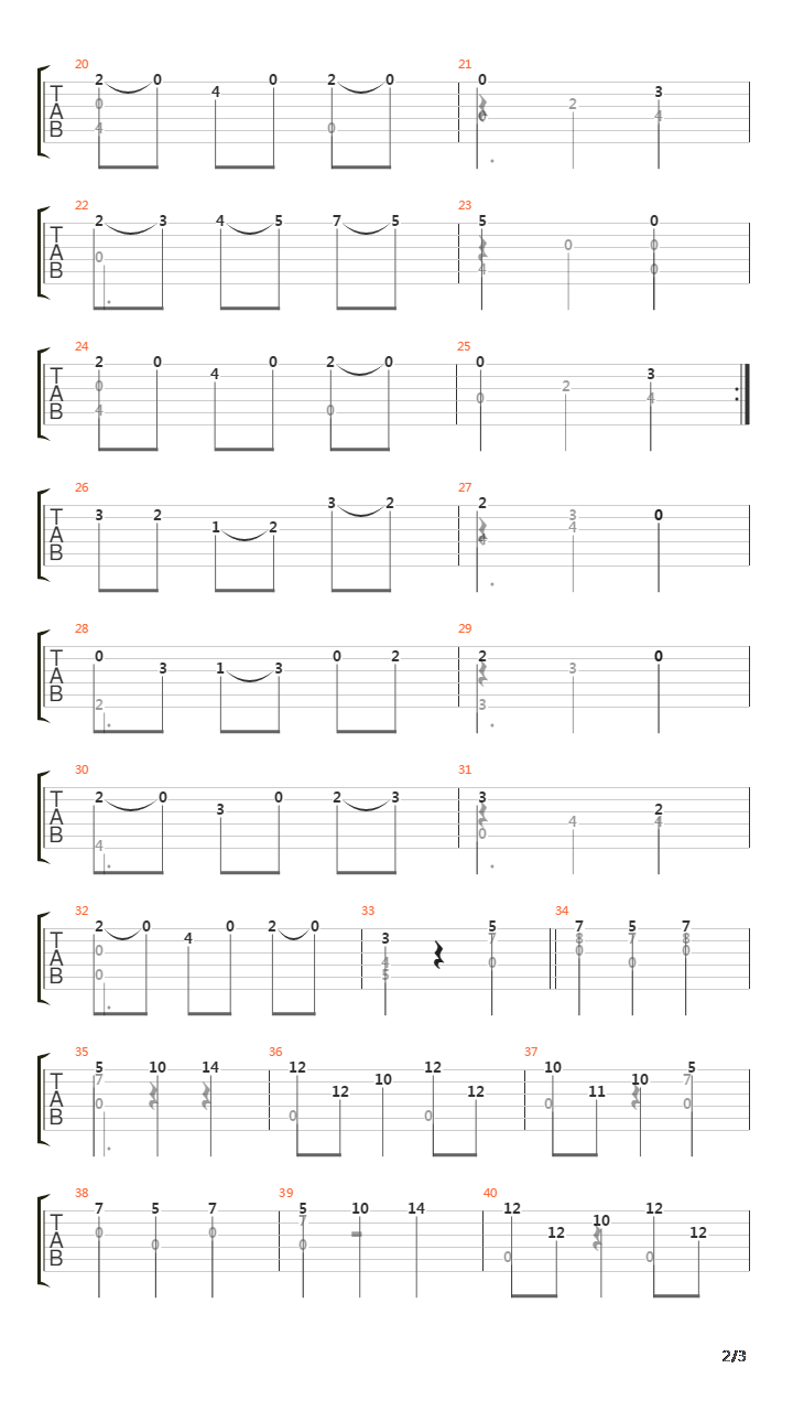 Opus 7 No 6 Waltz吉他谱