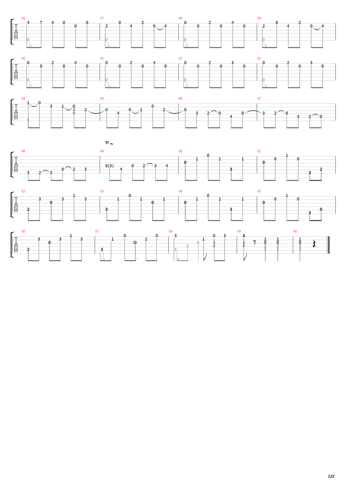 Opus 38 No 2吉他谱