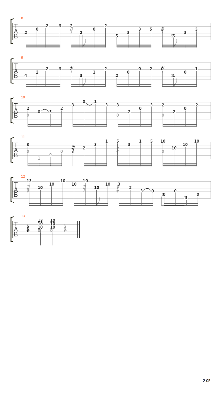 Opus 38 No 3吉他谱