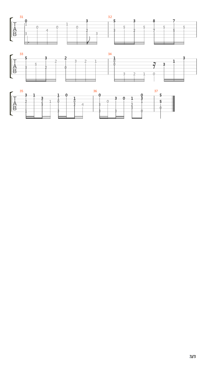 Opus 38 No 7吉他谱