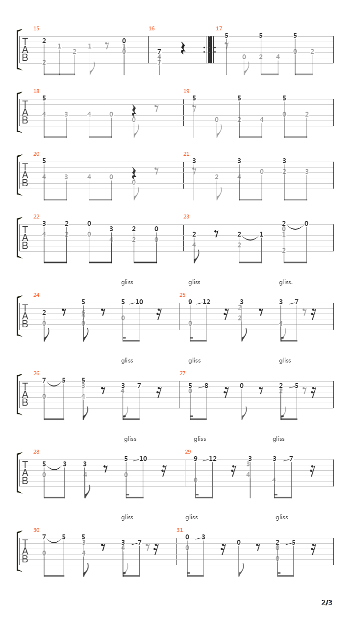 Opus 38 No 10吉他谱