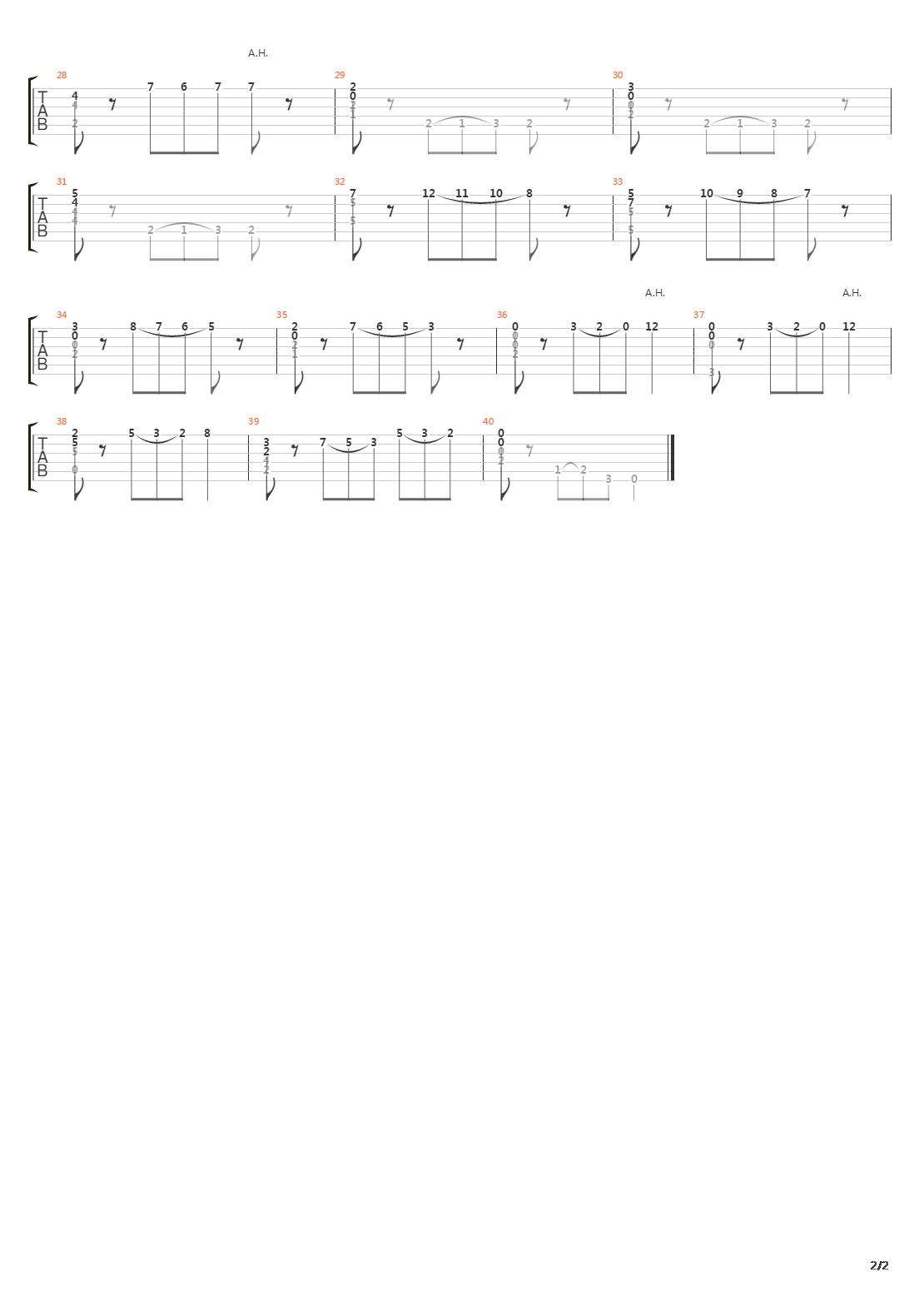 Opus 38 No 11吉他谱