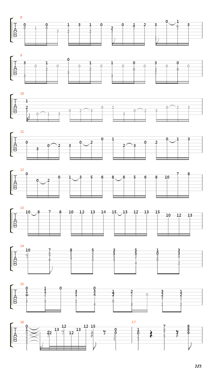 Opus 38 No 12吉他谱