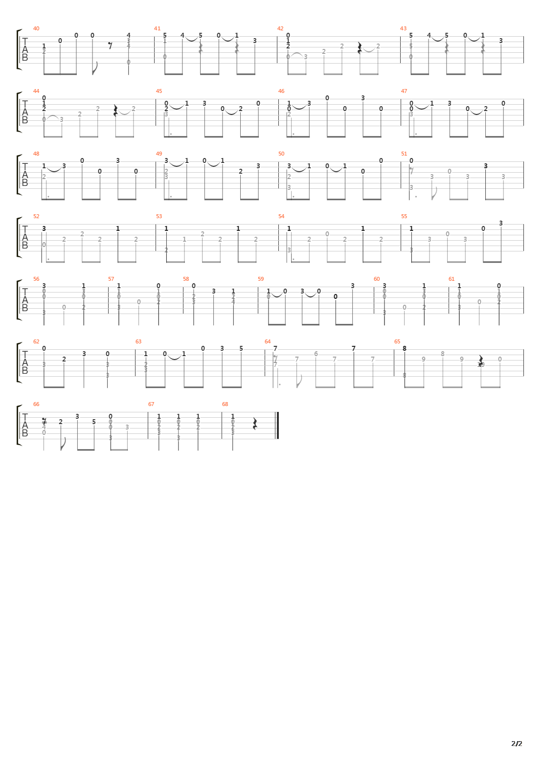 Opus 38 No 13吉他谱