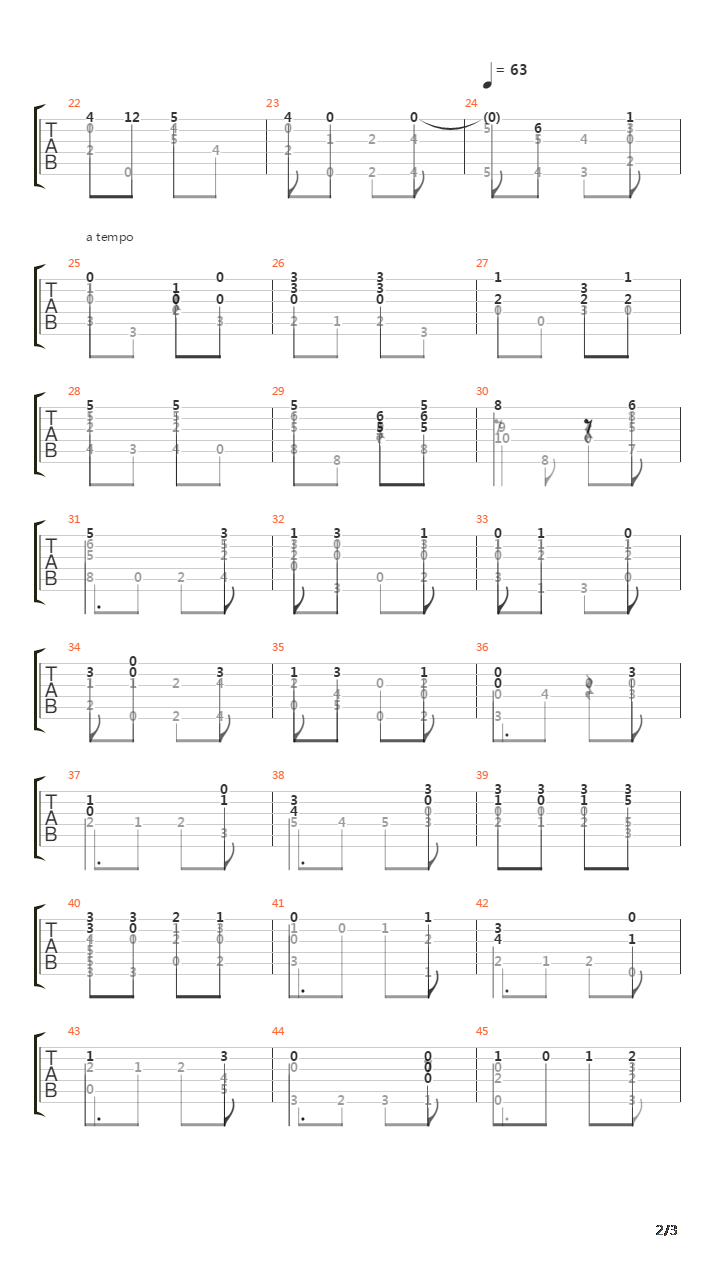 Opus 38 No 17吉他谱