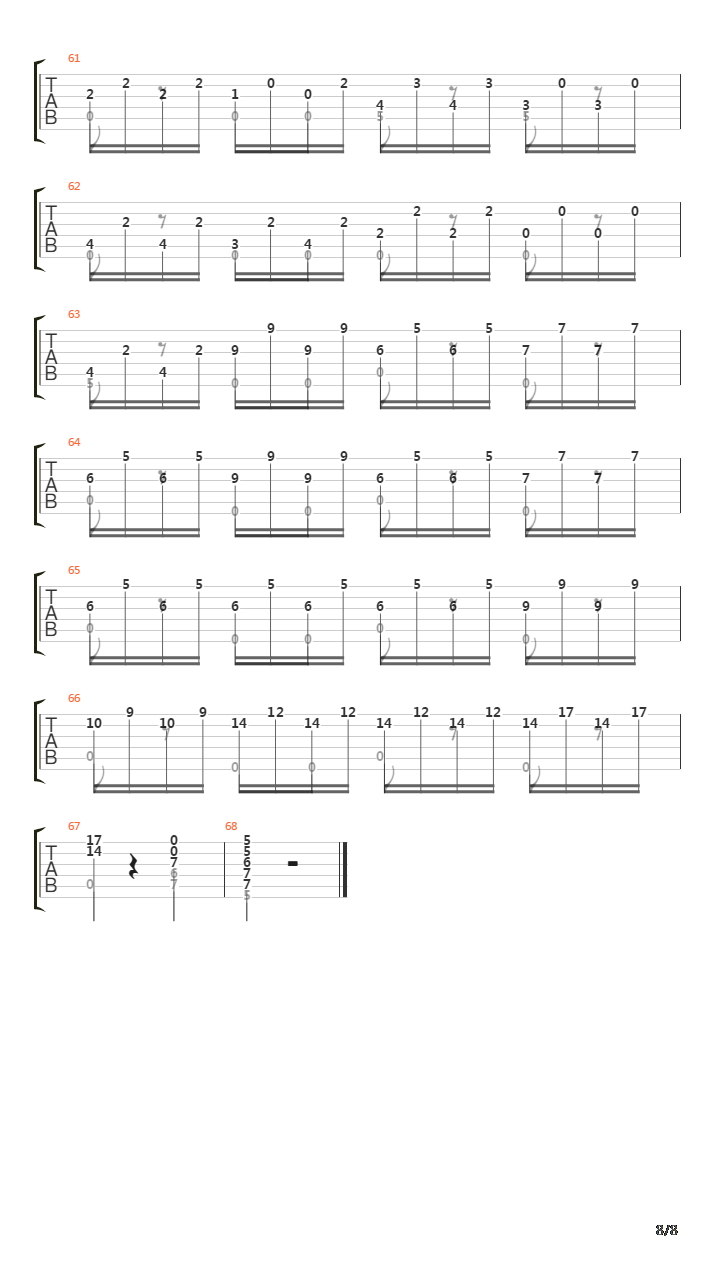 Opus 38 No 22吉他谱