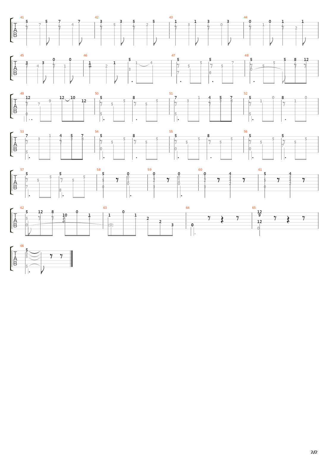 Opus 38 No 25吉他谱