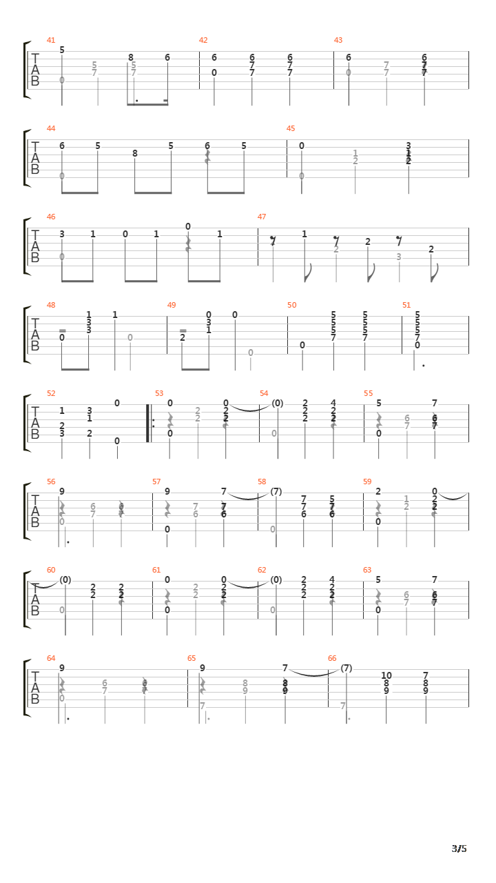 Opus 41 No 04吉他谱