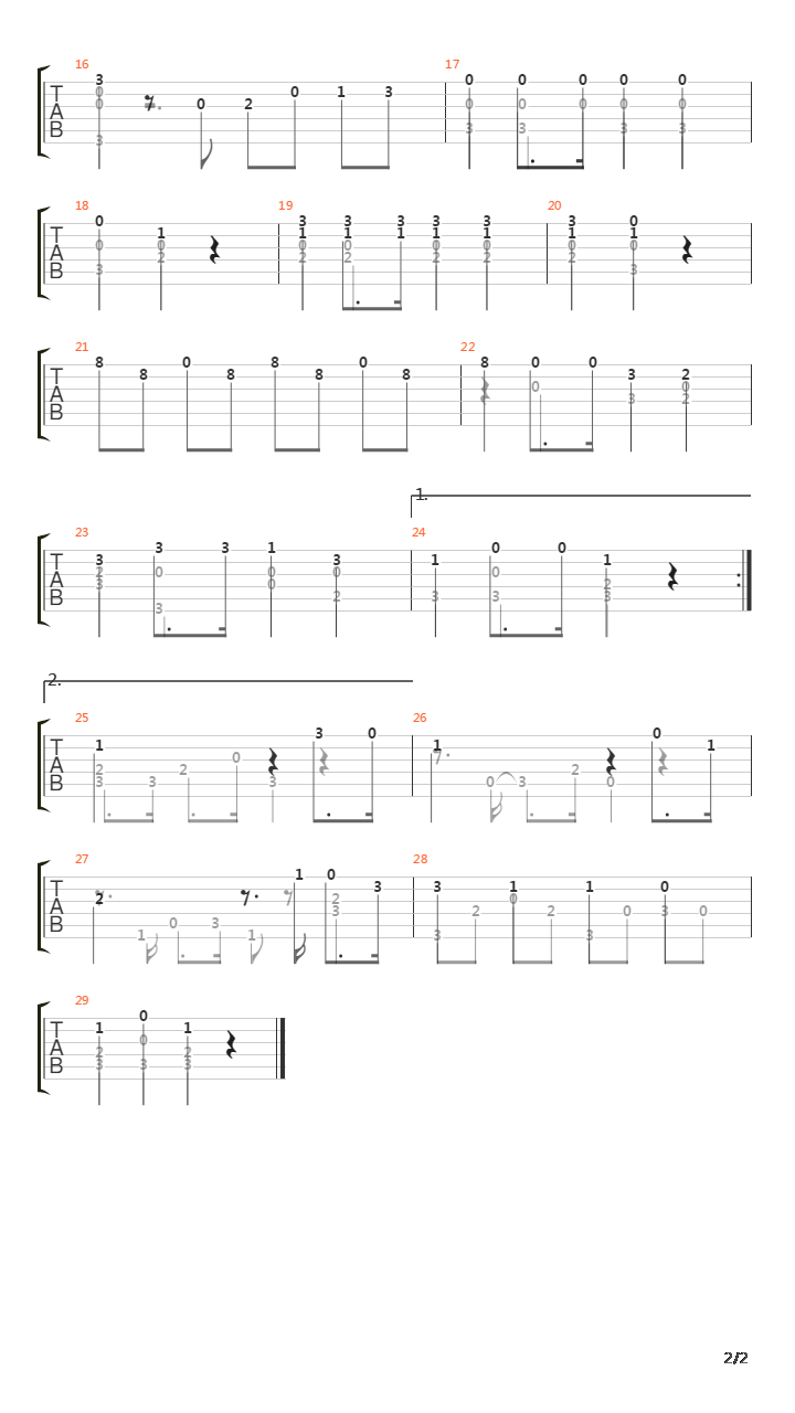 Opus 51 No 2吉他谱