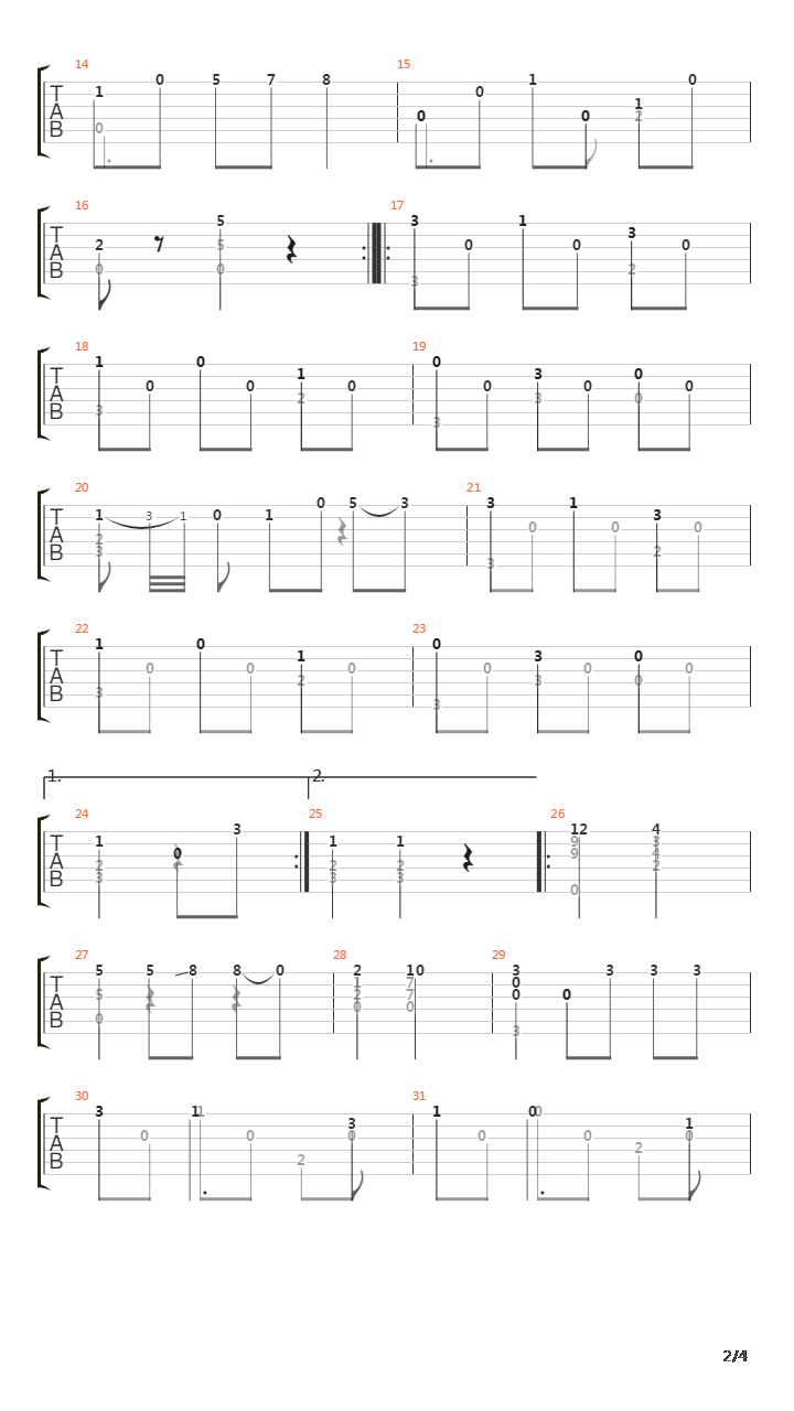 Opus 51 No 5吉他谱