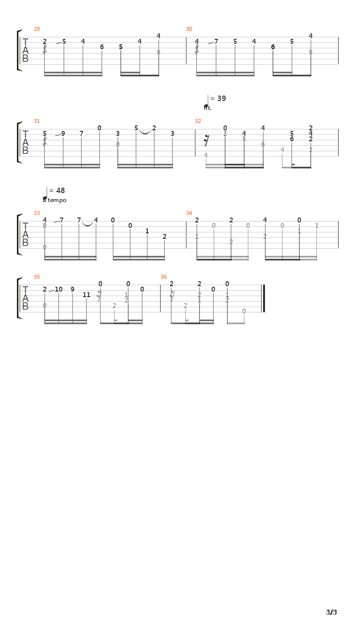 Opus 51 No 10吉他谱