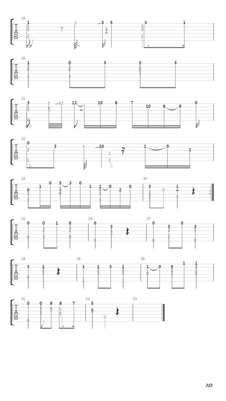 Opus 51 No 12吉他谱