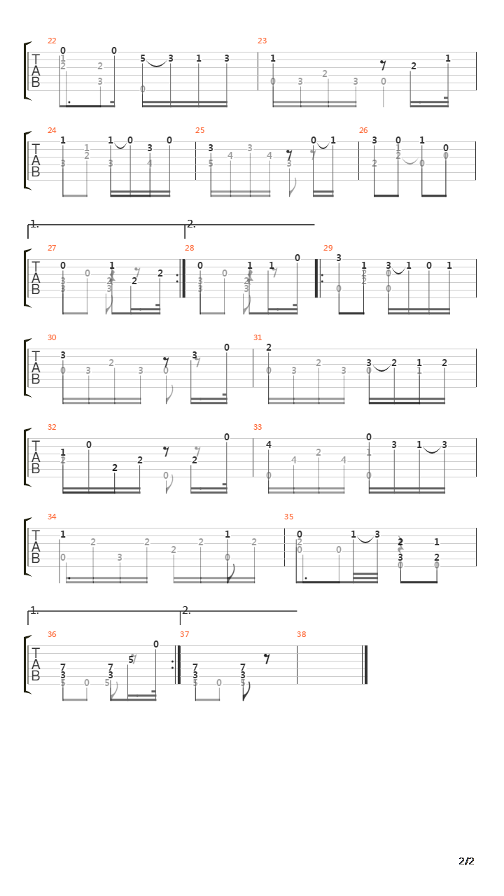 Opus 52 No 19吉他谱