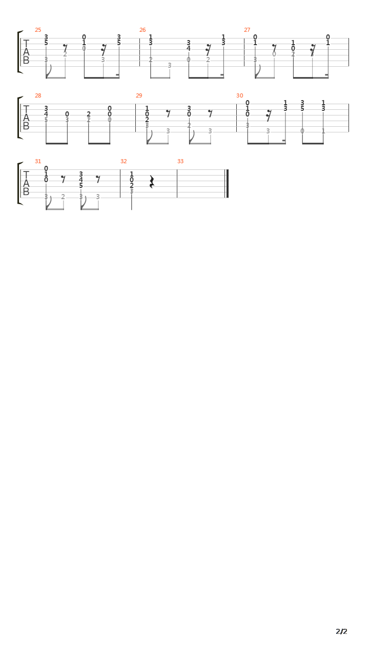 Opus 52 No 35吉他谱