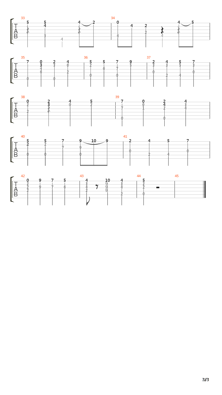 Opus 52 No 36吉他谱