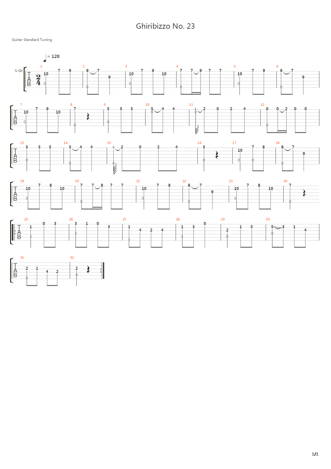 Ghiribizzo No 23吉他谱