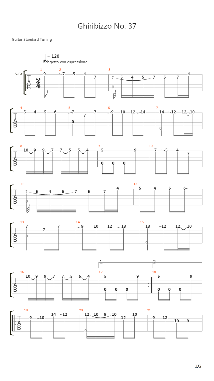 Ghiribizzo No 37吉他谱