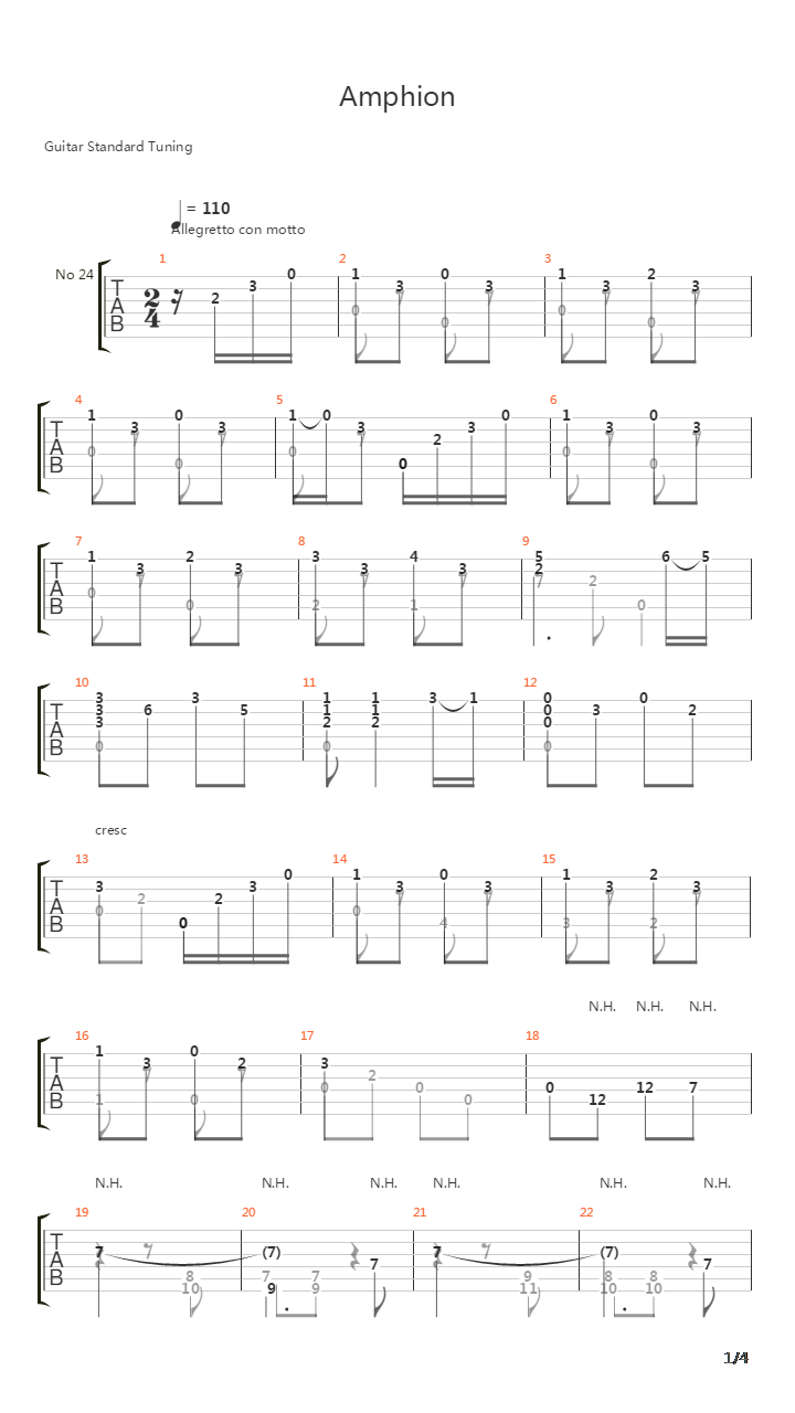 Amphion吉他谱