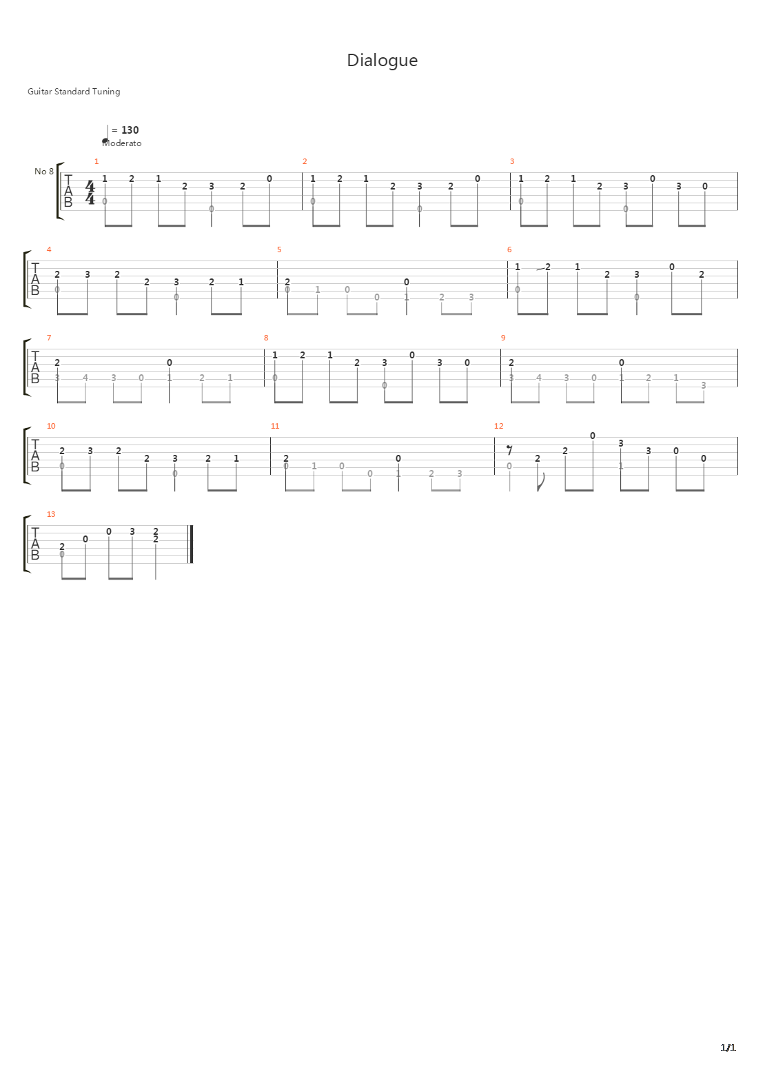 Dialogue吉他谱