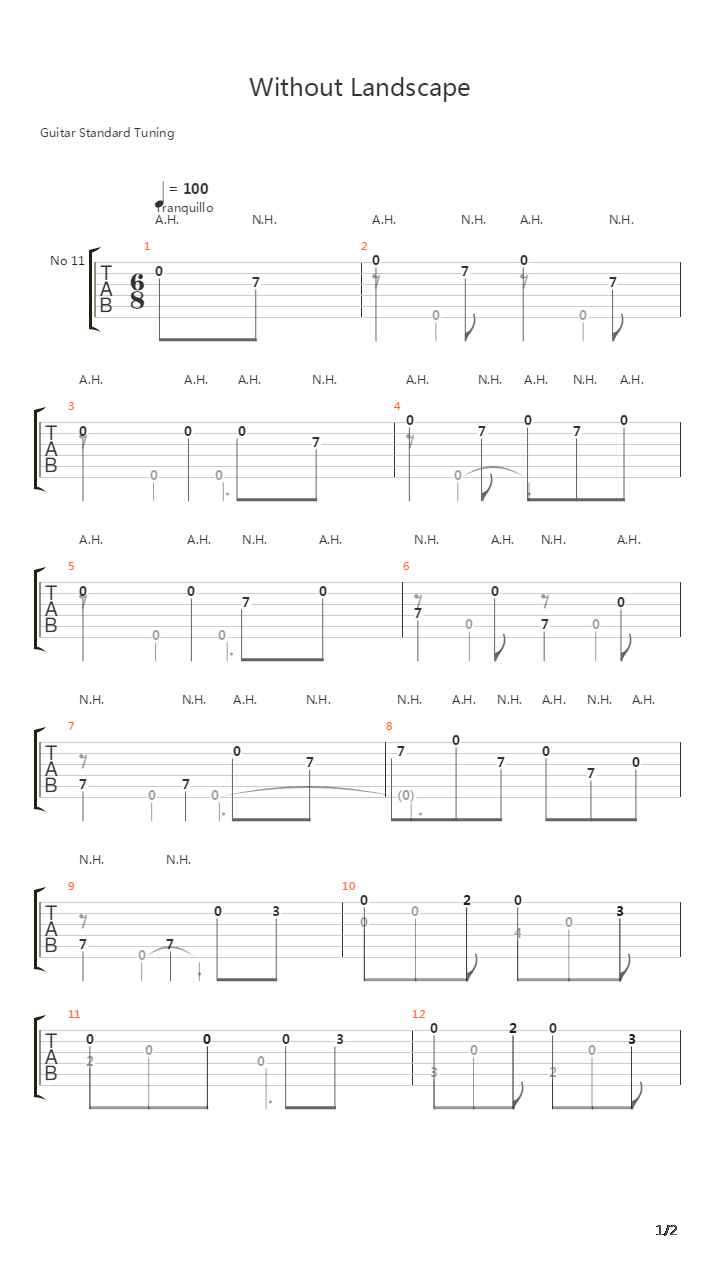 Without Landscape吉他谱