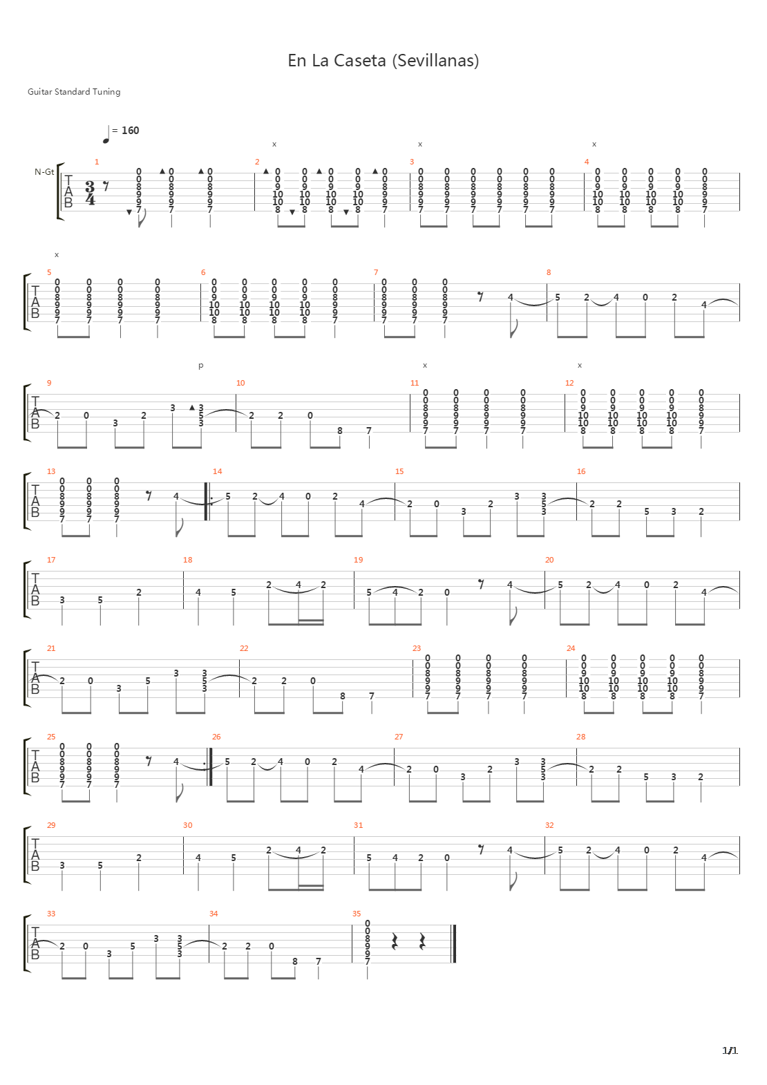 En La Caseta Sevillanas 3 Tercera吉他谱