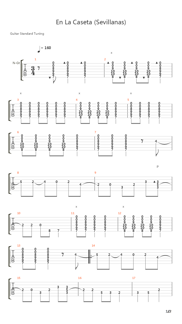 En La Caseta Sevillanas 3 Tercera吉他谱