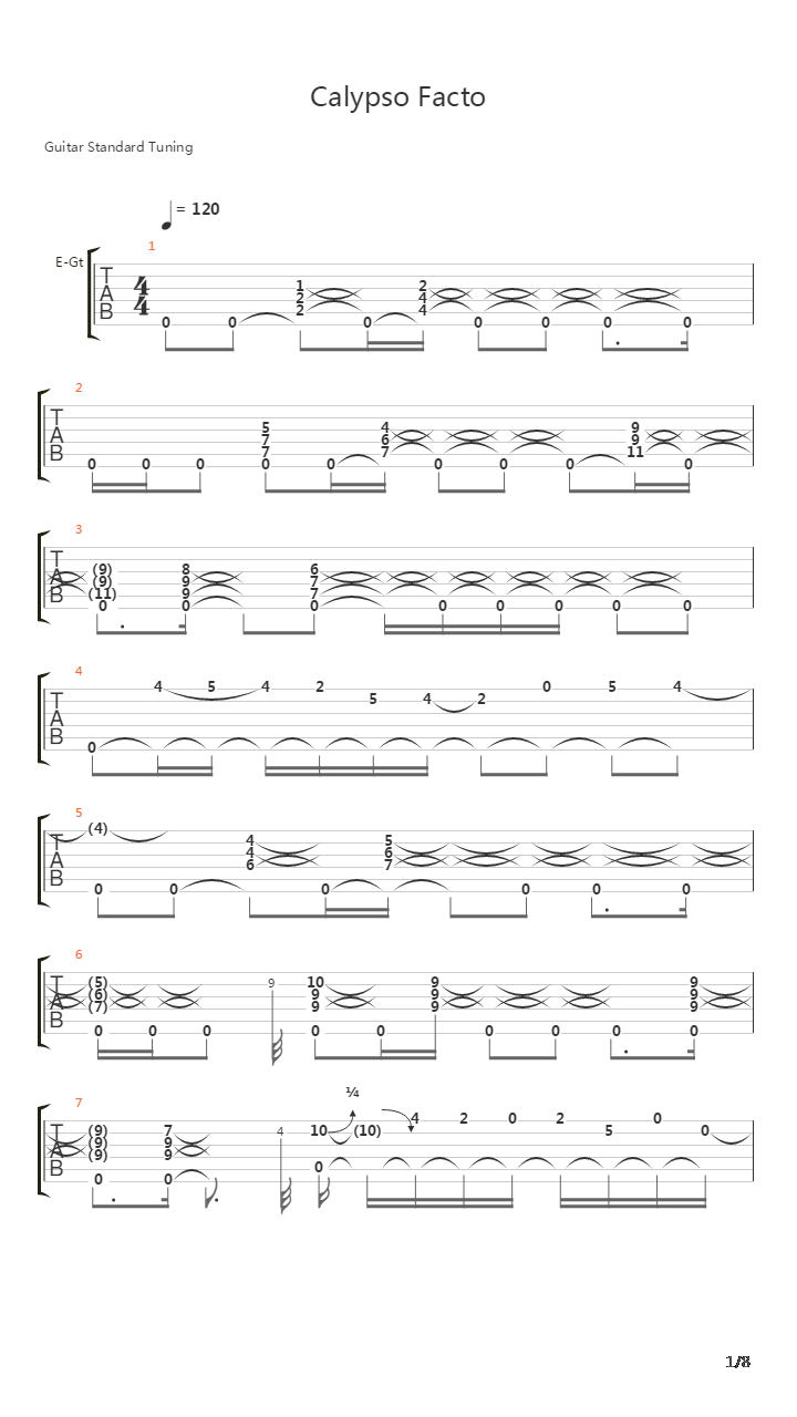 Calypso Facto吉他谱